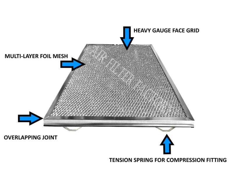 Air Filter Factory Metal Filter 203368 Replacement For Honeywell EAC F50F1073, F300E1019, 50000293-002 HVAC Furnace Aluminum Mesh Pre-Filters 2-Pack - Image 4